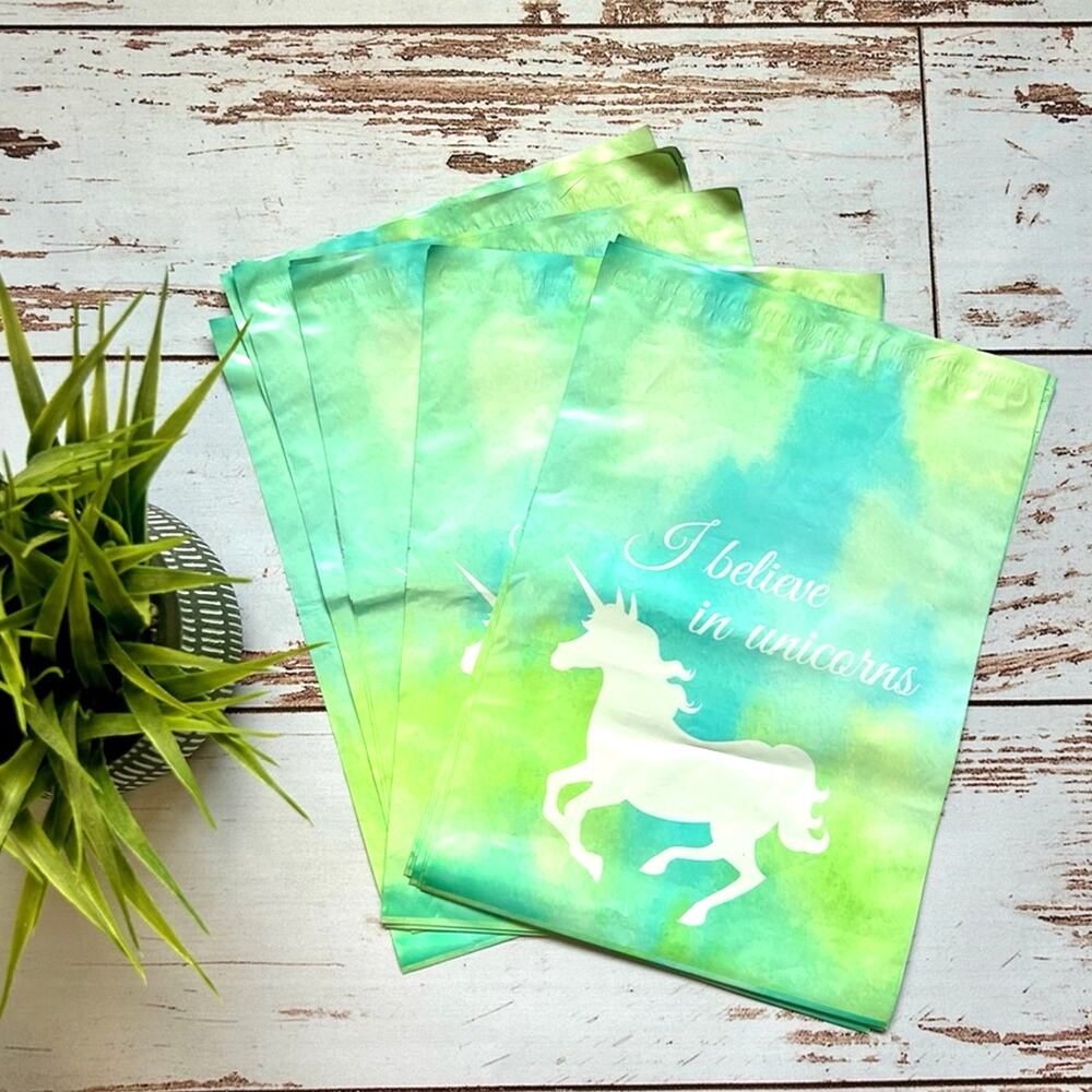 Unicorn Polymailers 10x13 Set of 15 Cute Boutique Shipping Bags NEW